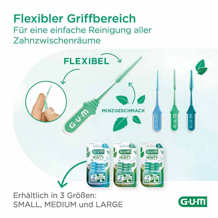 GUM Soft-Picks Minty medium, 40 St