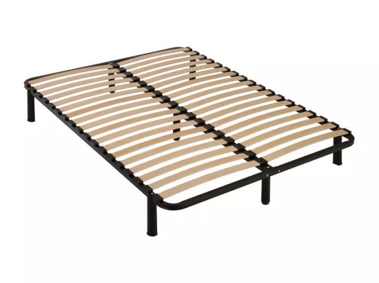 Sommier à lattes démontable + pieds 160x200 - 36 lattes bois - Fabrication française