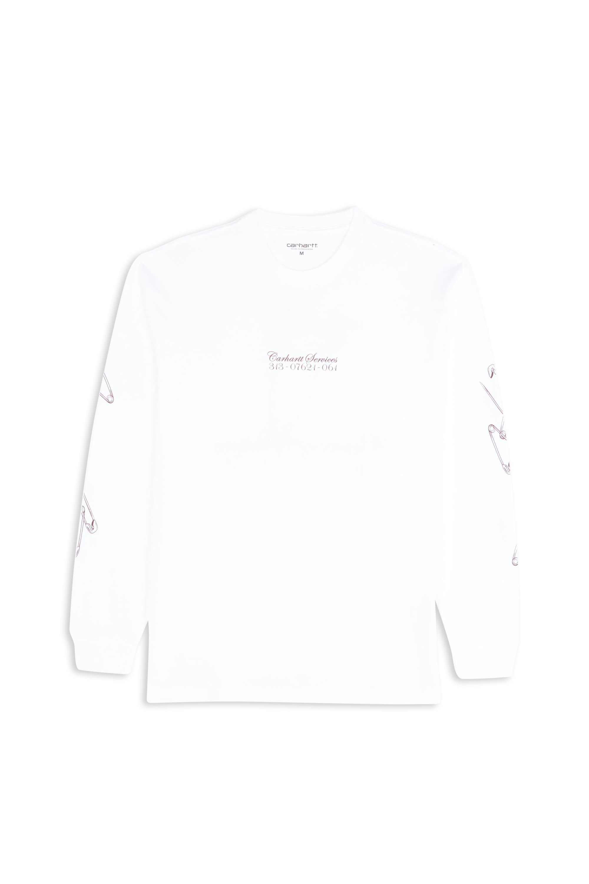 CARHARTT WIP T-shirt L/S Safety Pin T-Shirt Blanc