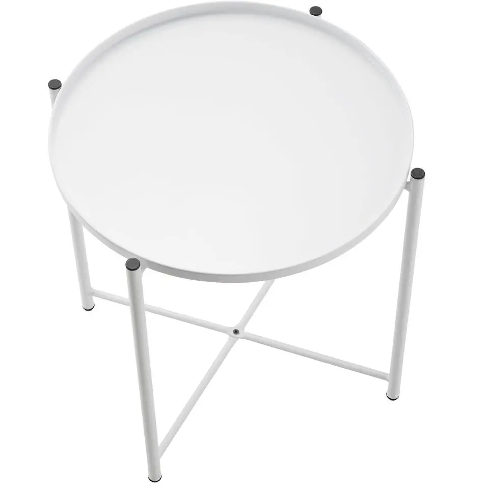 tectake Bijzettafel Chester 45,5x45,5x53cm, Wit