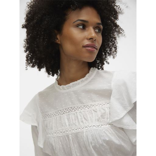 Vero Moda Trine Lace Top, Snow White, L