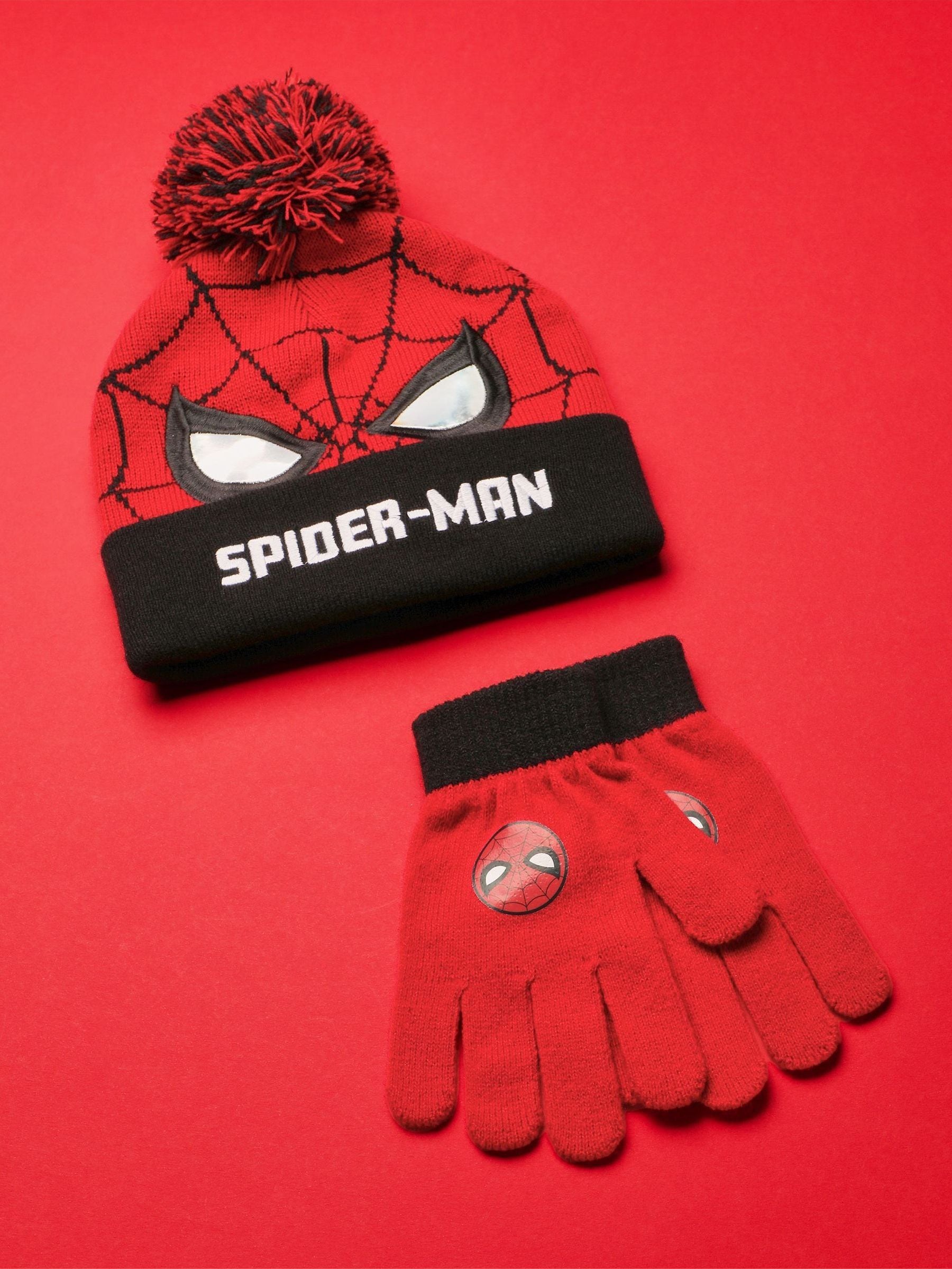 Vanilla Underground Marvel Spider-Man set van muts en Handschoenen voor Jongens