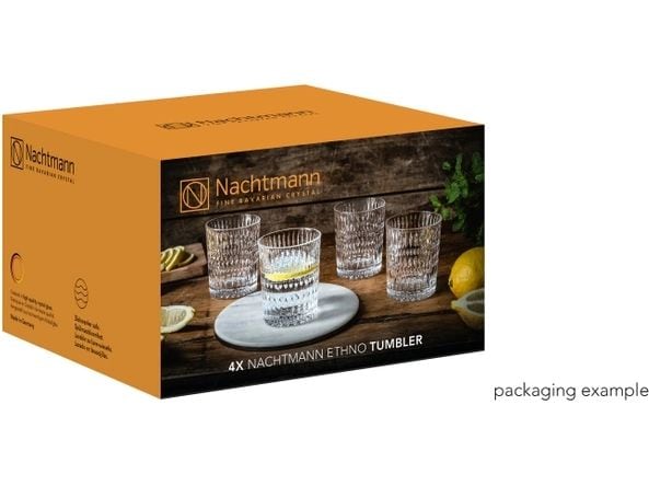 Nachtmann Whiskybecher Ethno, 4 Stück Whiskybecher aus Kristallglas