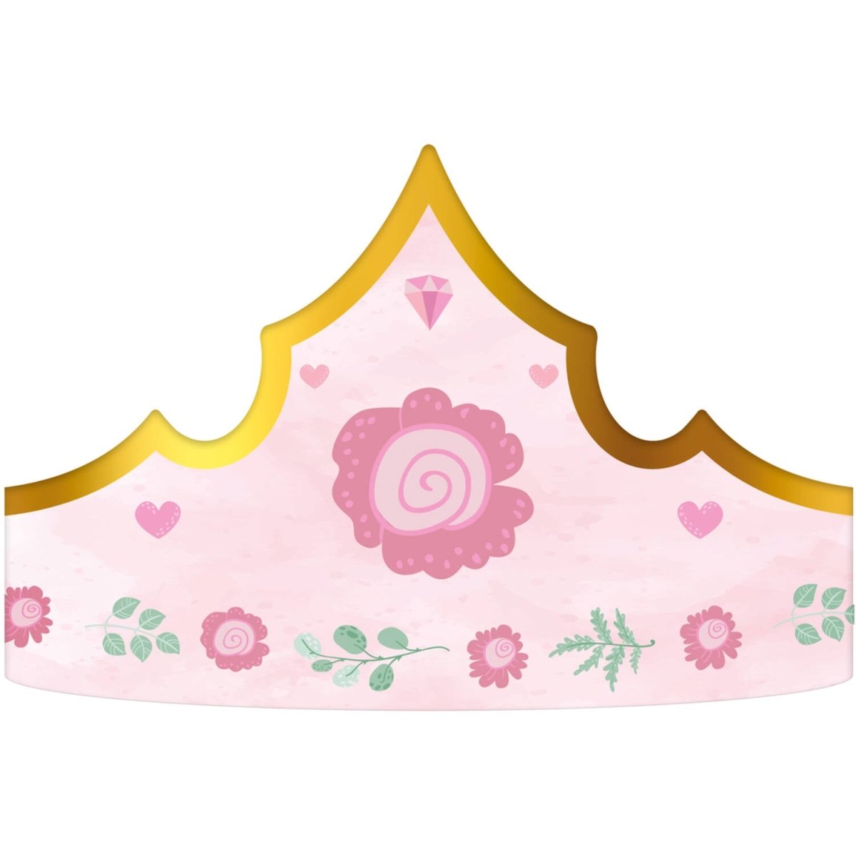 Prinses Kroon Roze 60cm 6st