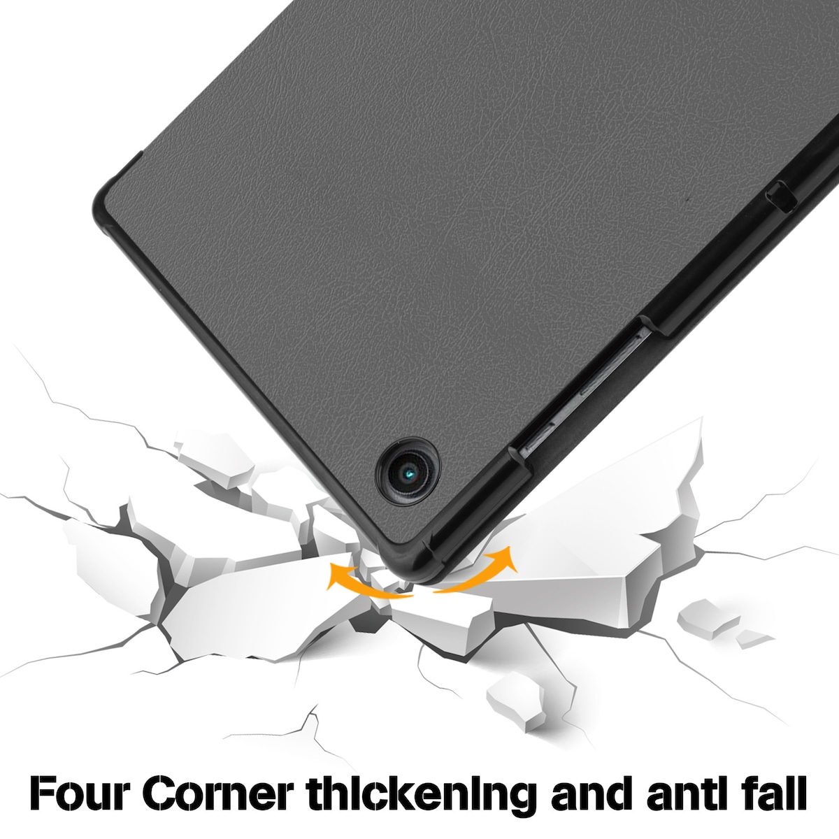 Tri-fold Samsung Galaxy Tab Mørk grå Modell 3