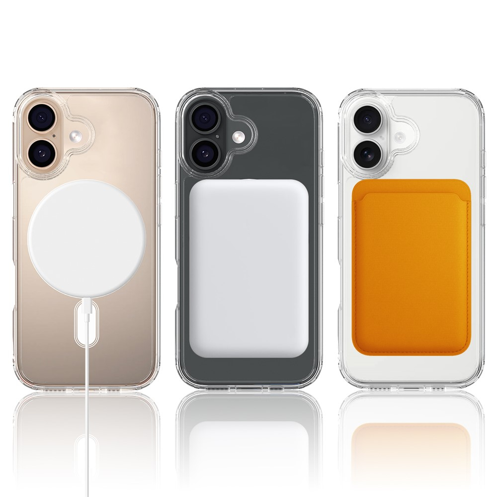 iPhone 17 MagSafe Hybrid Hülle TPU Bumper Acryl Rückseite Air Cushion Fallschutz - Transparent