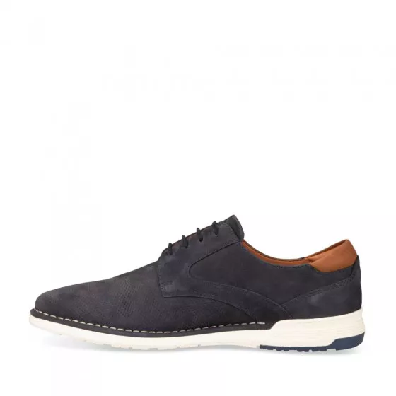 Derbies MARINE DENIM SIDE CUIR