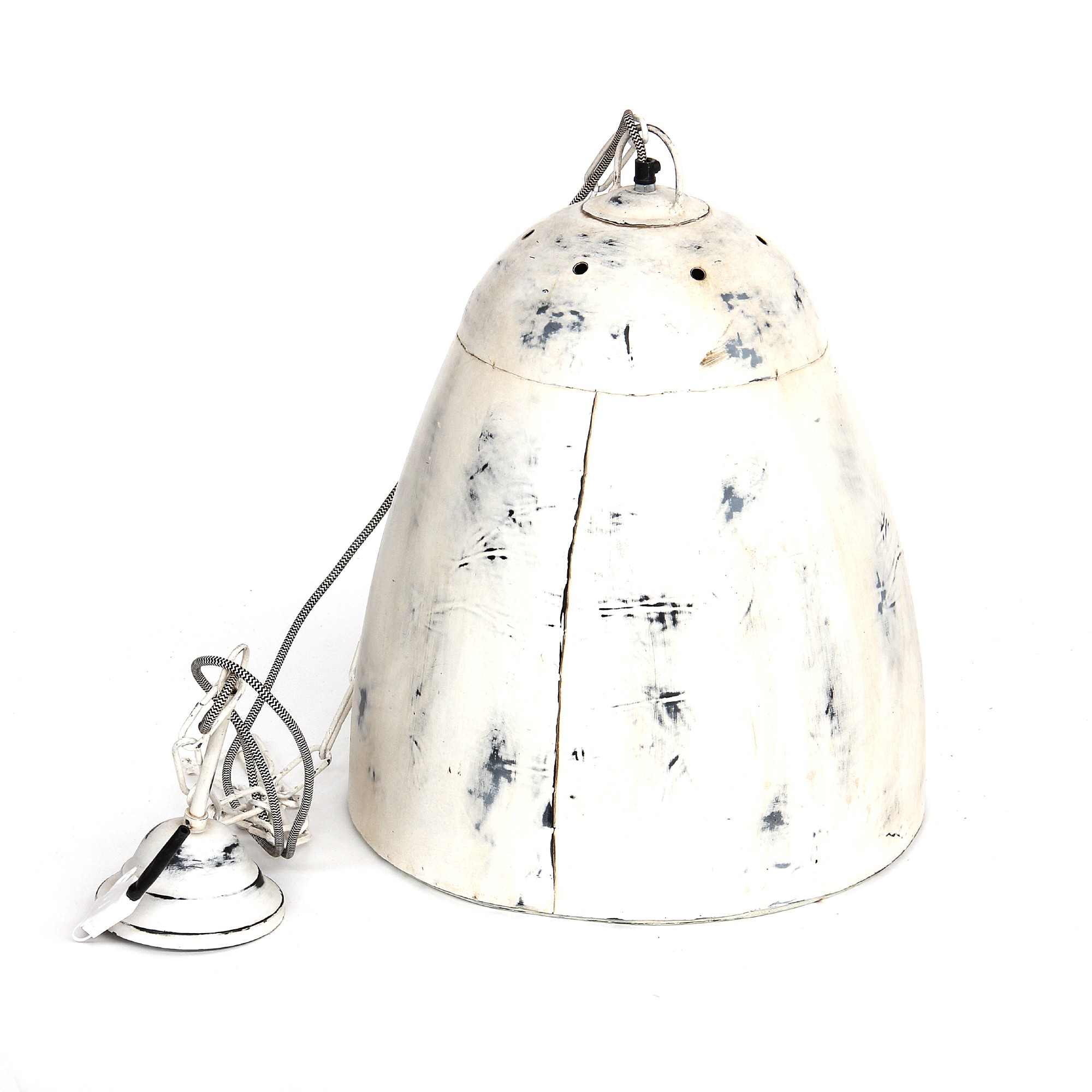 Lampe 'Pail', weiß, Ø 41 cm, H 49 cm von fischer's lagerhaus