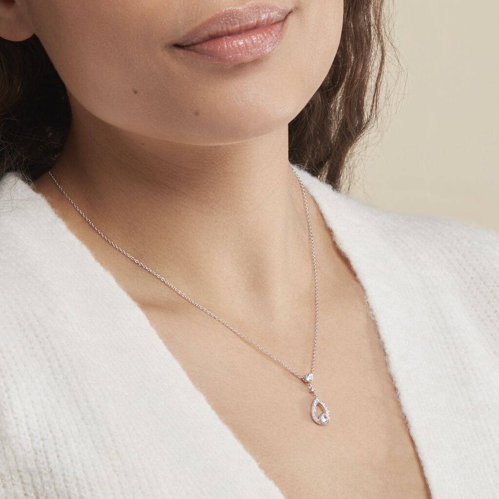 Collier Istanbul Argent Blanc Oxyde De Zirconium