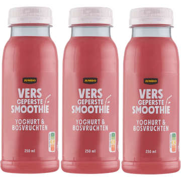 Jumbo Verse Smoothie Yoghurt, Bosvruchten, Banaan & Appel 3 x 250ML