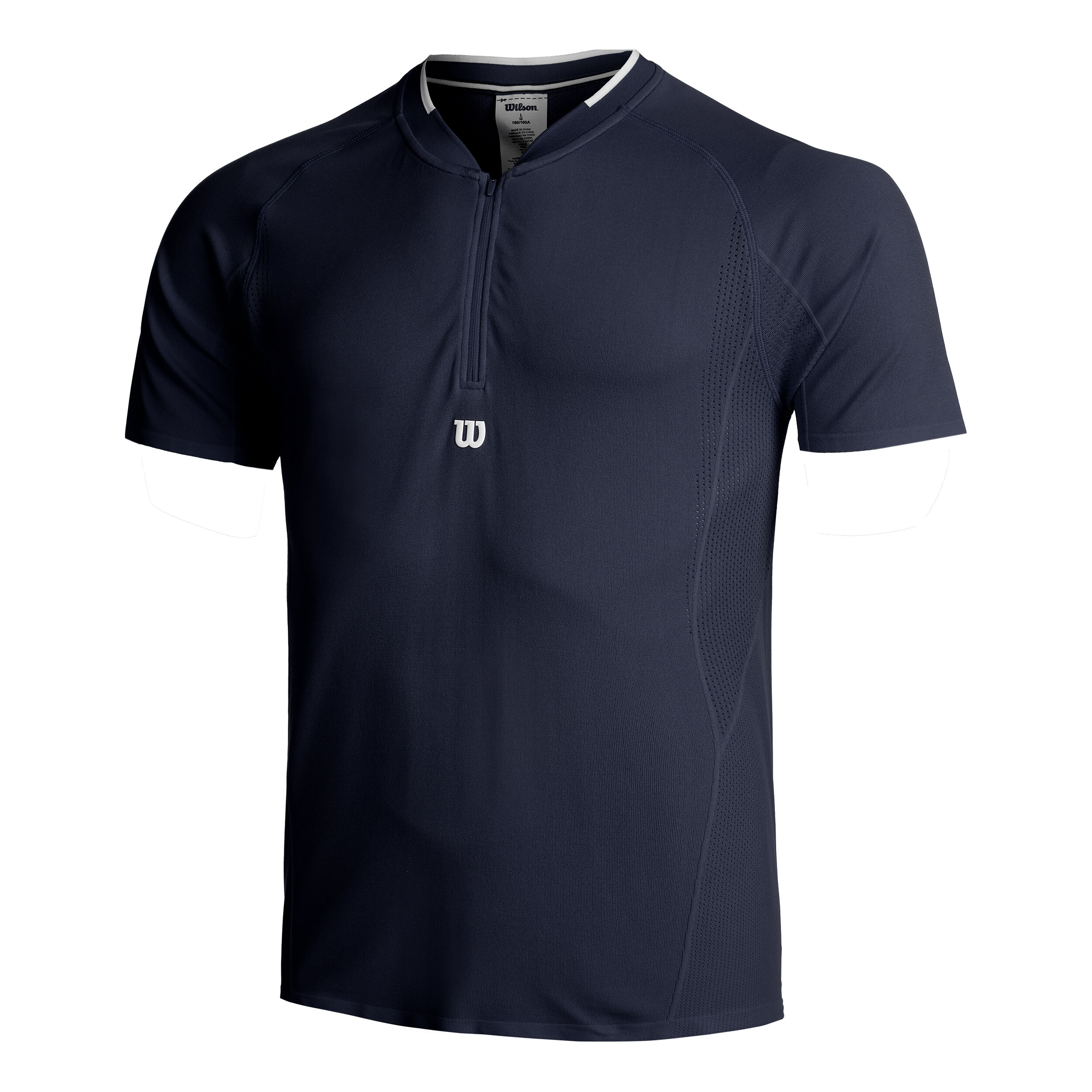 Wilson Players Seamless Zip Henley 2.0 T-shirt Hommes - Bleu