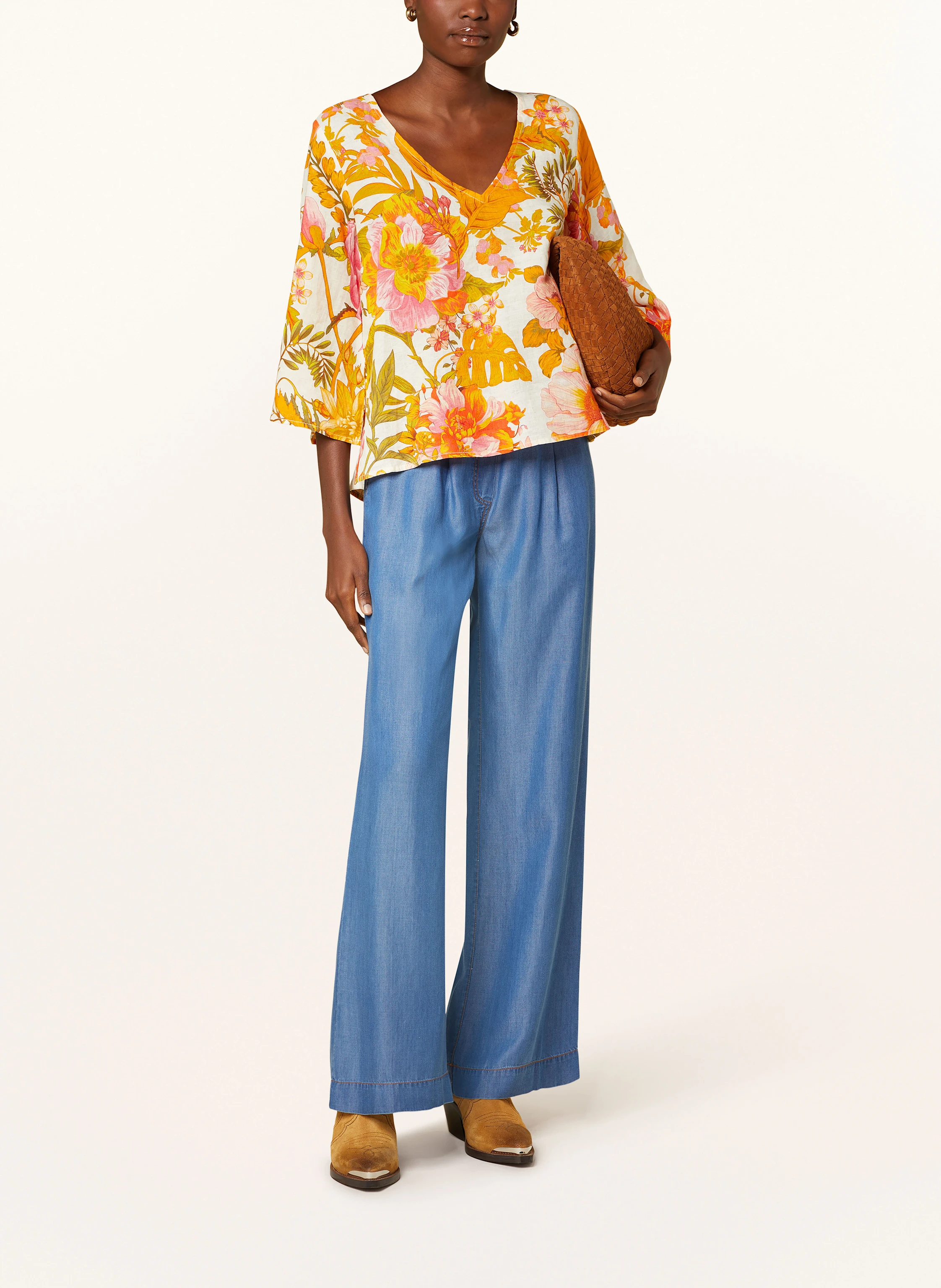 Princess GOES HOLLYWOOD Leinenbluse mit 3/4-Arm