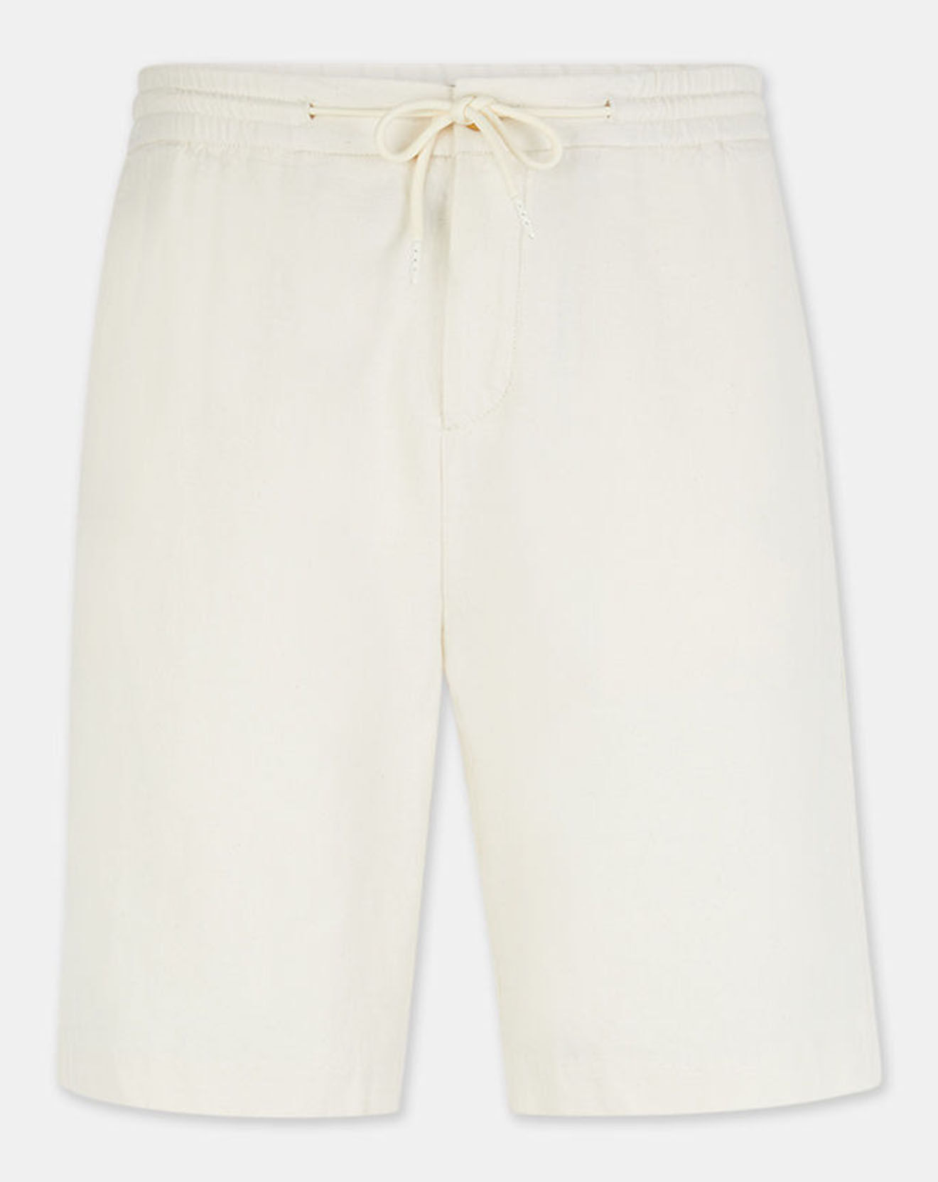 Scotch & Soda Bermuda en Coton bio & Lin Regular Fit élastique écru