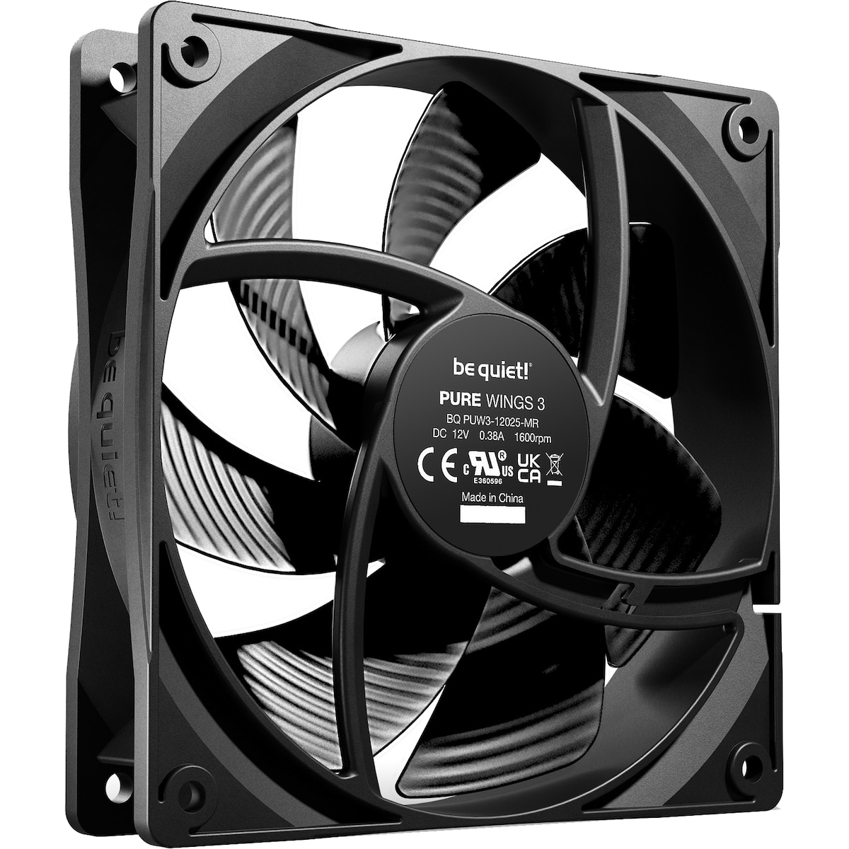 be quiet! PURE WINGS 3 120mm-vifte (sort)