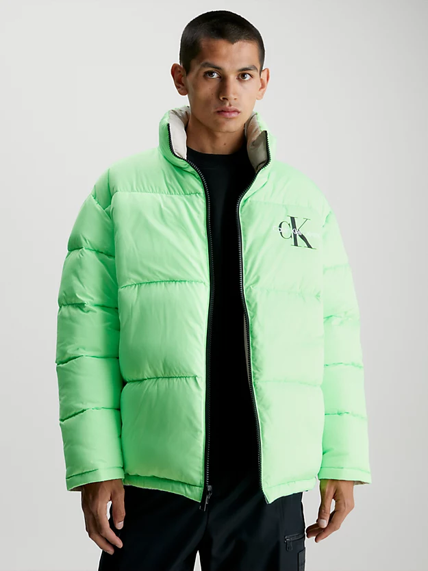 Jaqueta acolchoada reversível estilo anos 90