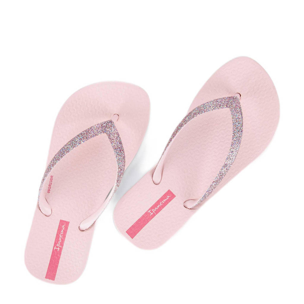 Ipanema Anatomic Lolitateenslippers met glitters lichtroze