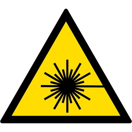 Pictogramme de danger - Rayonnement laser - W004