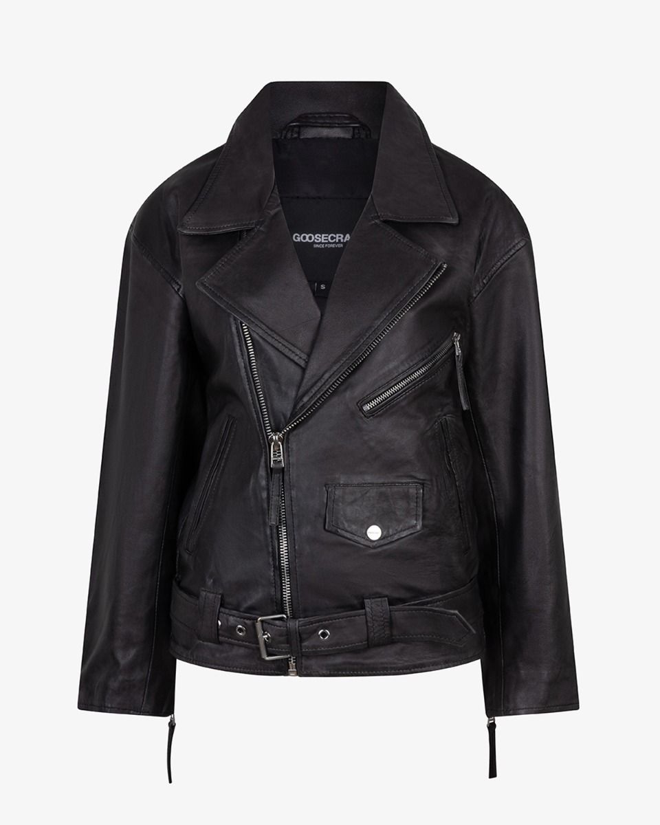 Goosecraft Pinner Biker 1-A Zwart Damesjack