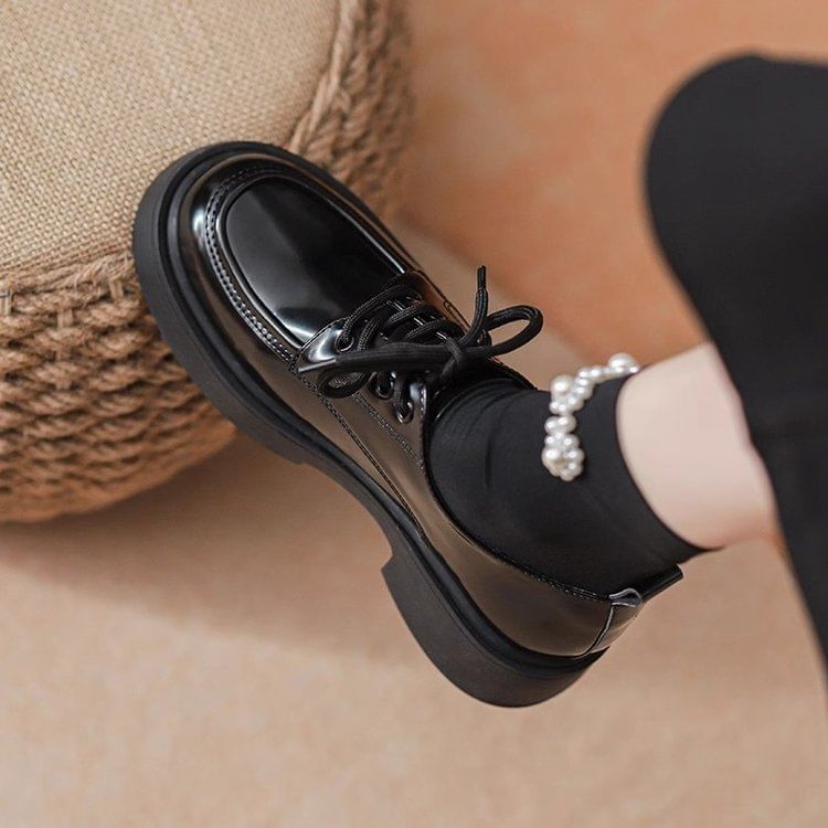 Vindler - Platform Chunky Heel Veterschoenen
