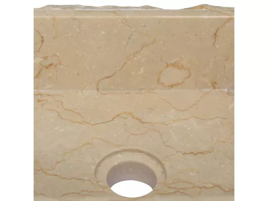 Lavabo de salle d'eau crème 30 x 30 x 13 cm 02_0002818