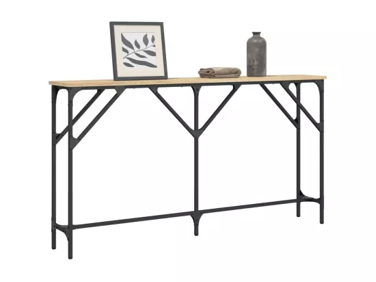 Table console chêne sonoma 140x23x75 cm bois d'ingénierie