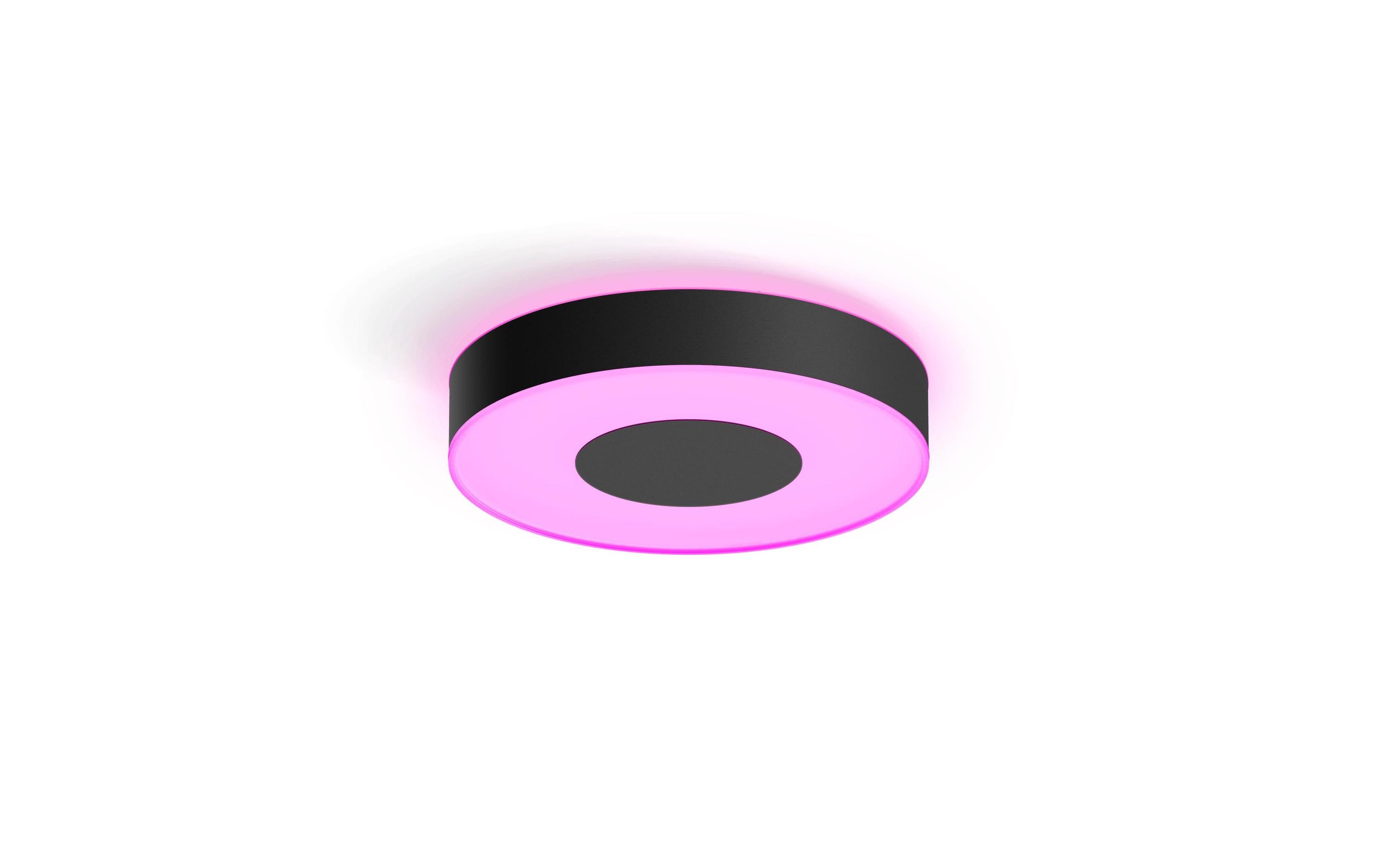 White & Col. Amb. Infuse Deckenleuchte M schwarz<br>Deckenlampe steuerbar mit Philips Hue