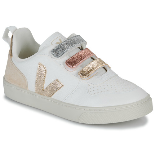 Veja - SMALL V-10 - Blanc / Rose