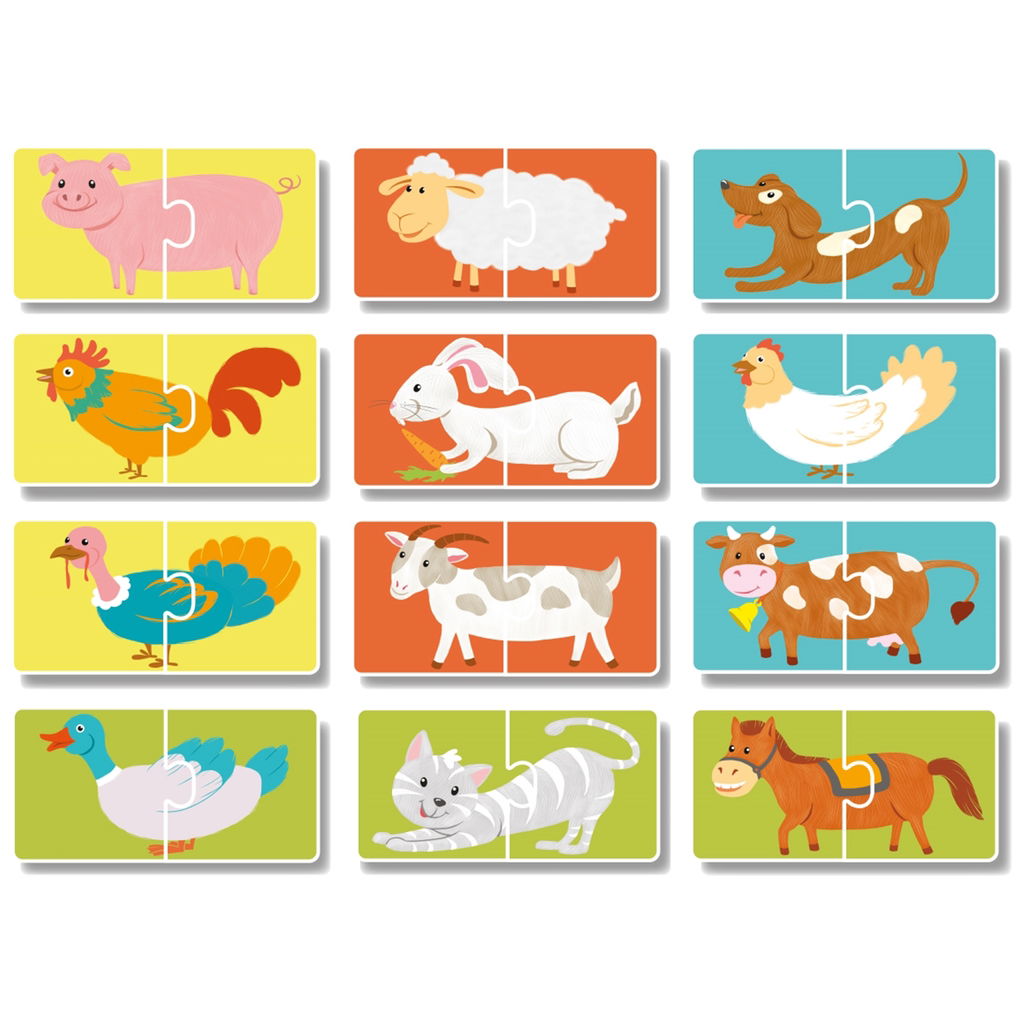 dodododo   Duo Puzzle 12er Pack Haustiere