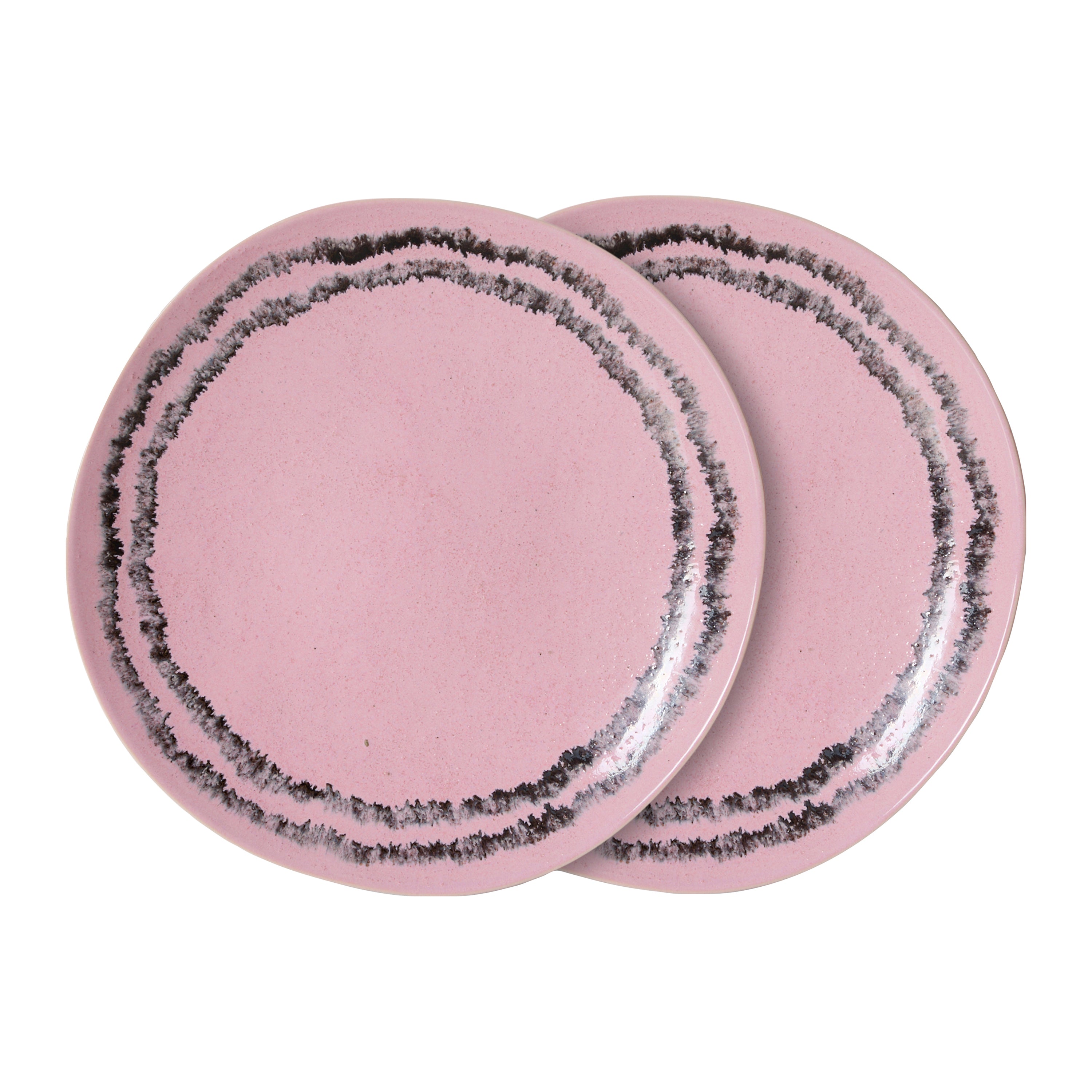 HKliving 70's Ceramics Bord Ã 22 cm - Set van 2 - Bubble