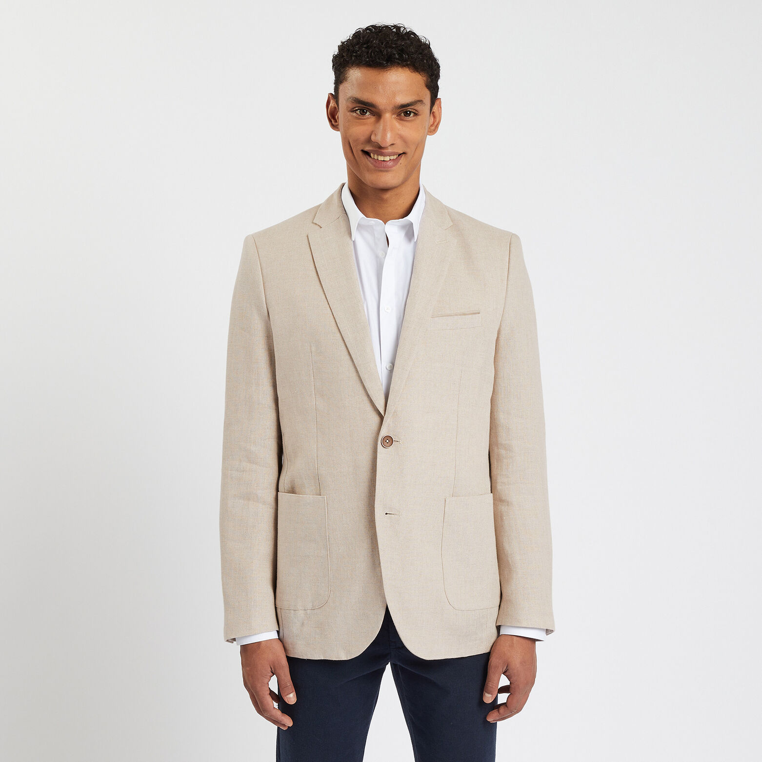 Veste en lin Ecru