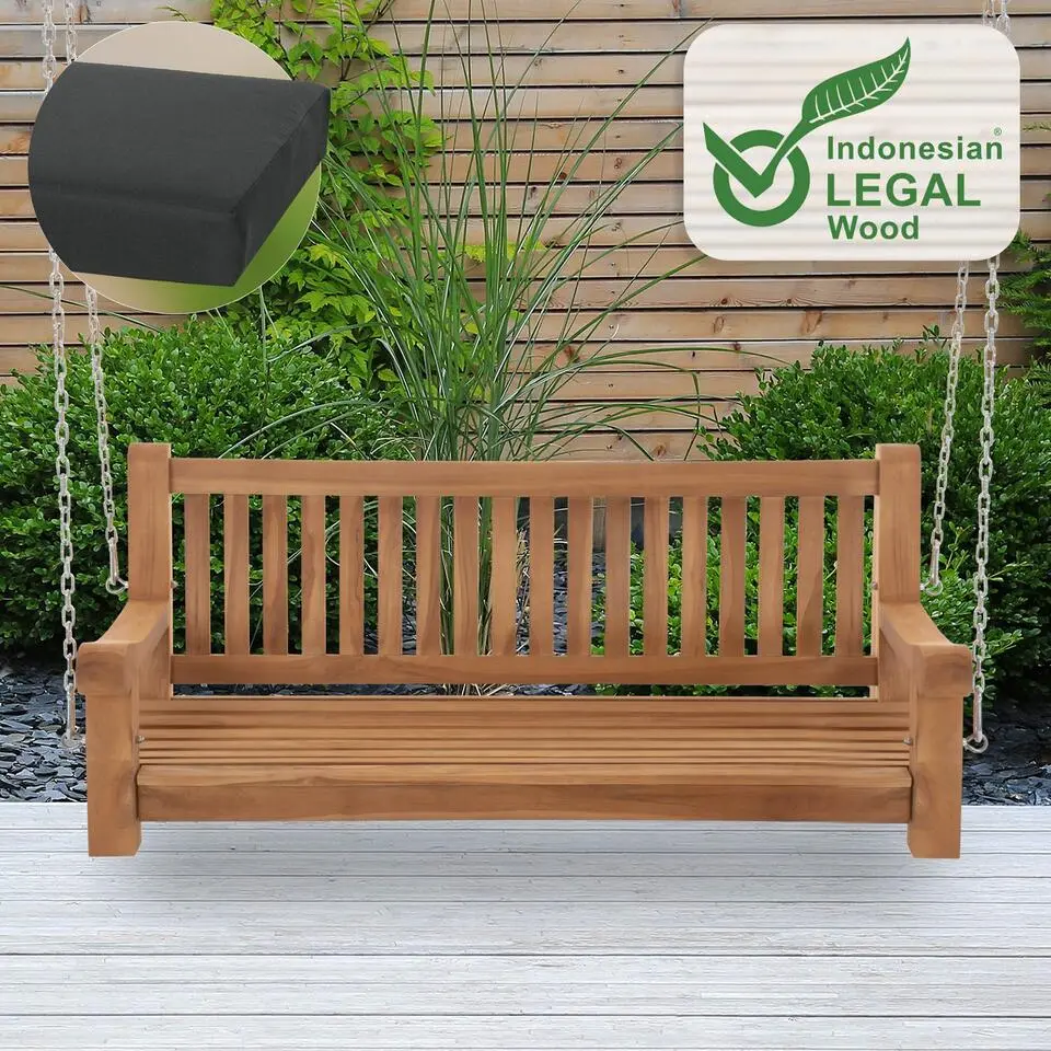 CLP Schommelbank Joyce 150 cm - donkergrijs