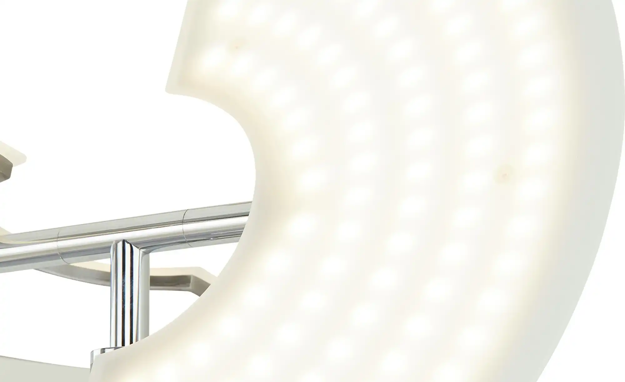 Meisterleuchten LED-Deckenfluter, 3-flammig, Nickel-matt/ chrom