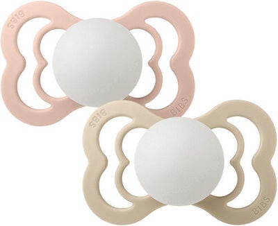BIBS Supreme Smokk 2-pack Lateks Str 2, Blush Glow/Vanilla Glow