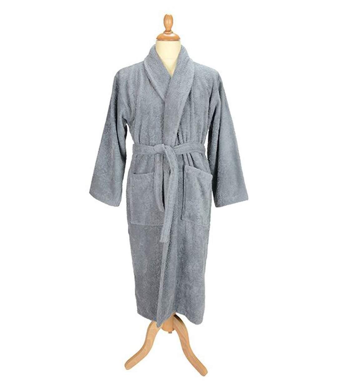 Peignoir col châle - unisexe - AR025 - gris