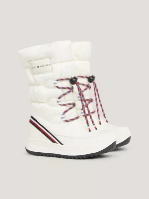 Botas de neve com fita adesiva com logotipo exclusivo