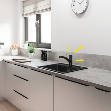 Grohe keukenkraan Quickfix Start uitrekbaar zwart