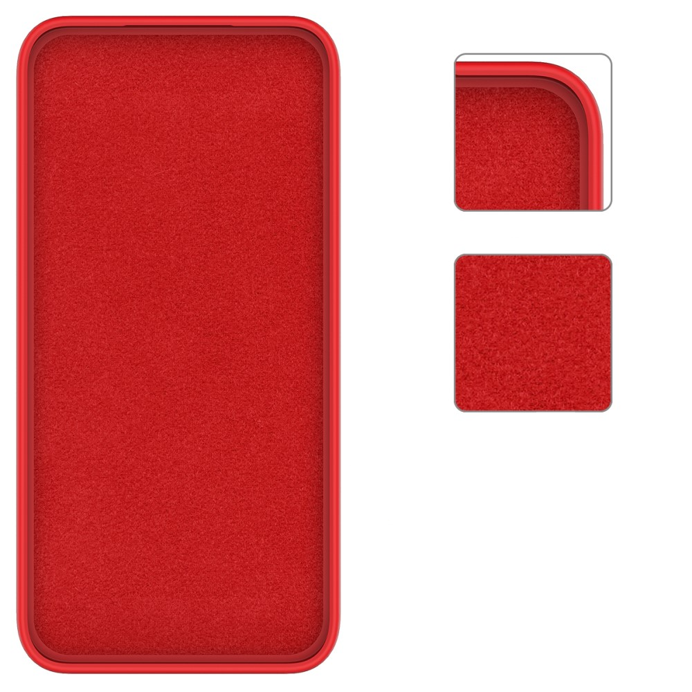 Samsung Galaxy A55 Silikon Case Hülle mit Kameraschutz   Handschlaufe - Rot