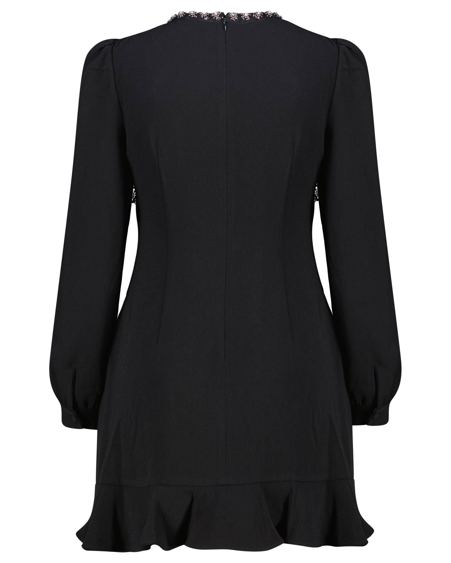 self-portrait| Damen Minikleid BLACK CREPE EMBELLISHED TUNIC