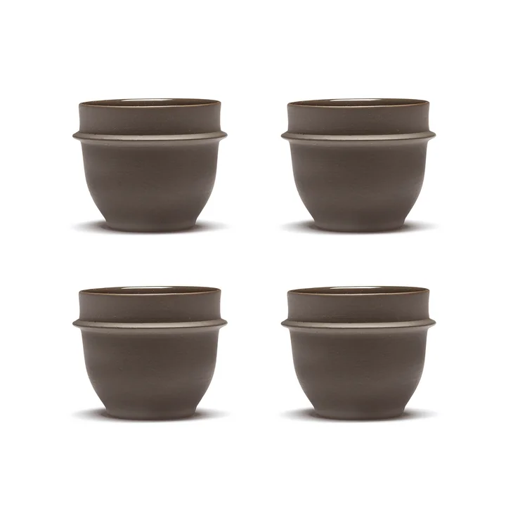 Serax - Dune Espressotasse by Kelly Wearstler, Slate / braun (4er-Set)