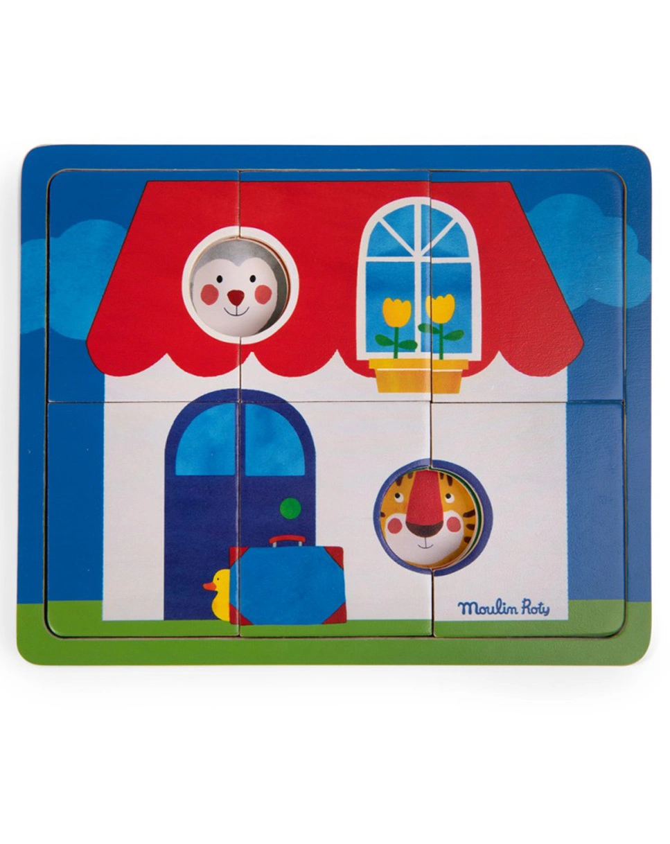 Lagenpuzzle POPIPOP 18-teilig in bunt