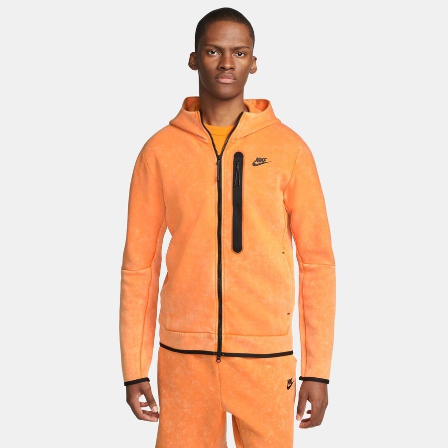 Nike Sweat à Capuche NSW Tech Fleece - Orange/Noir