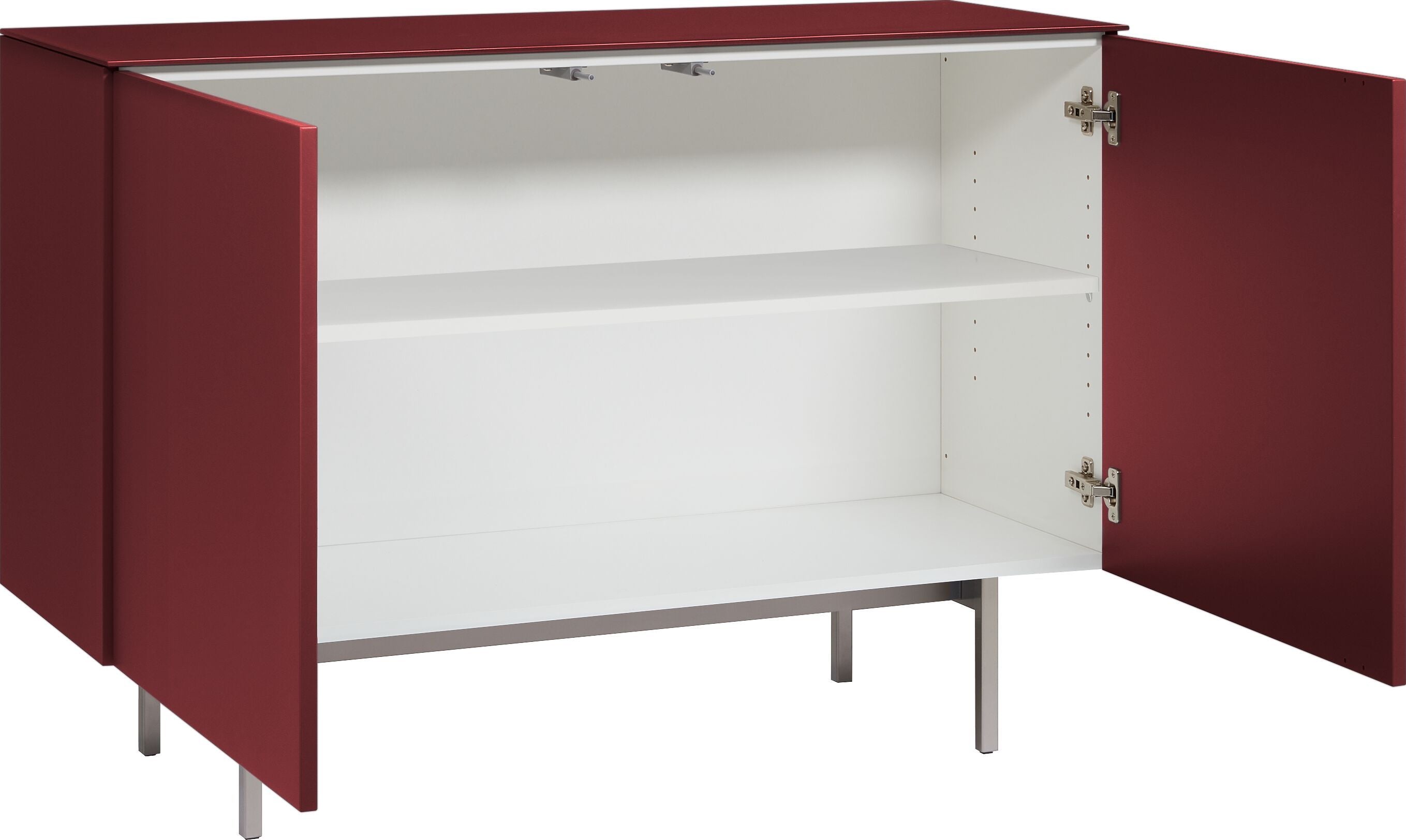 TILL Sideboard - Dunkelrot / B: 112.0 cm x T: 41.0 cm x H: 78.3 cm