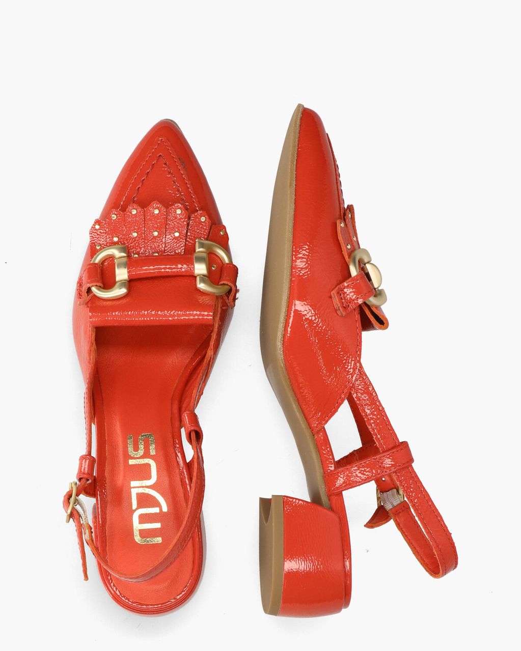 Mjus L72105 Rood Dames Slingbackloafers