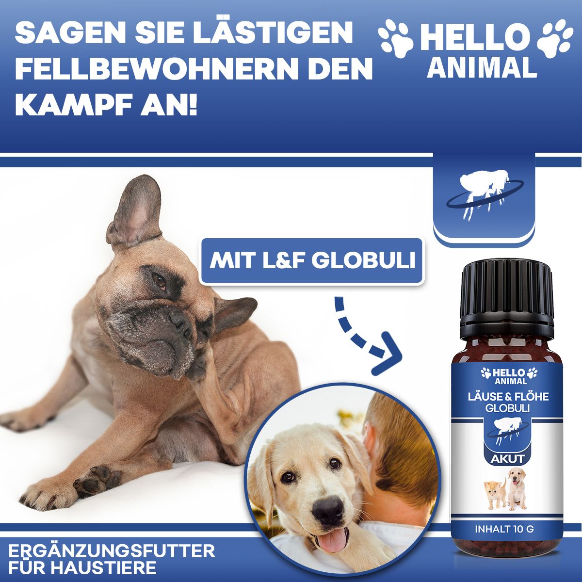 Hello Animal® | Läuse & Flöhe Kügelchen für Hund & Katze