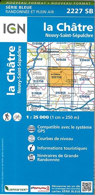 IGN - 2227 SB LA CHATRE NEUVY 1 25 000
