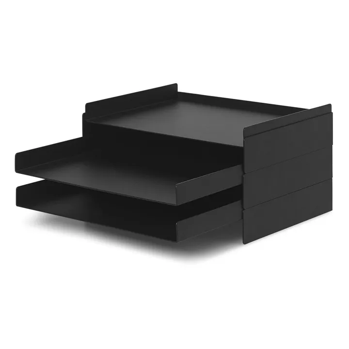 Ferm Living Organiseur de bureau en métal  | Noir