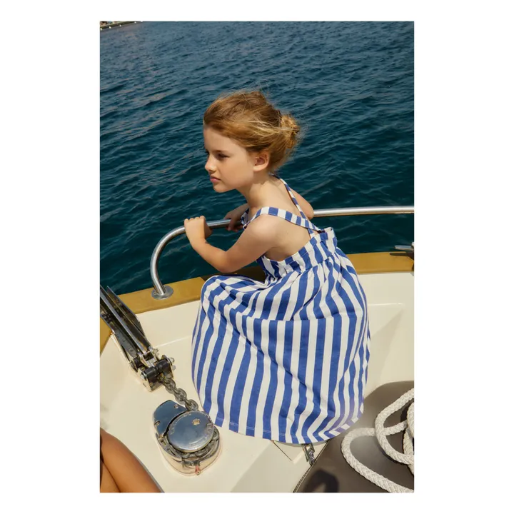We Are Kids Robe Cleo Rayure Coton Bio | Bleu