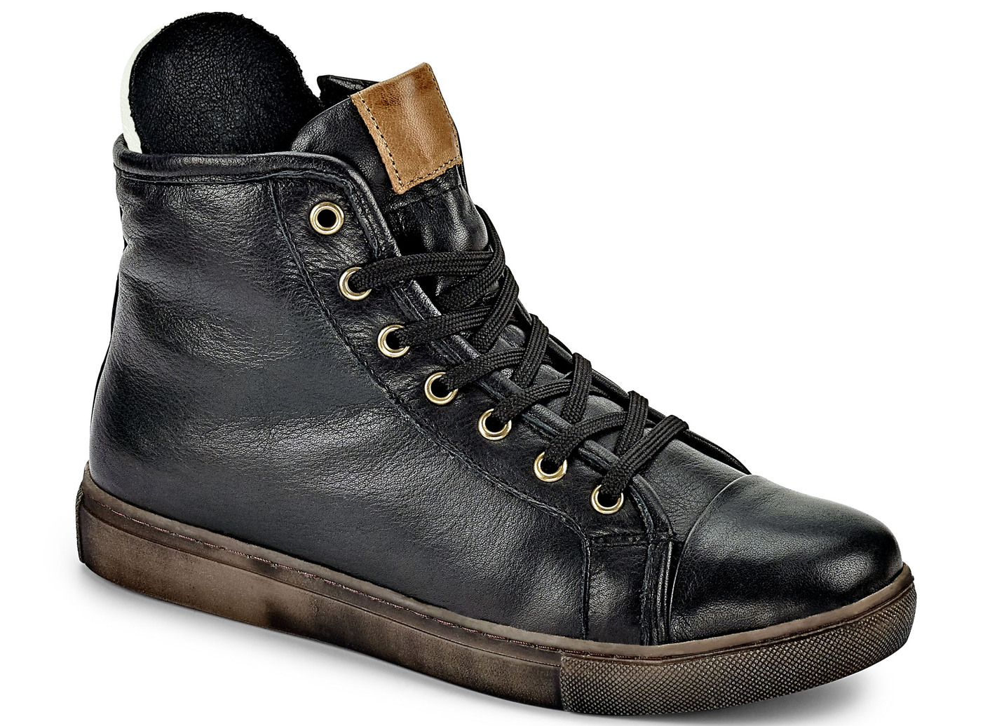 Andrea Conti Schnür-Stiefelette aus weichem Rind-Nappaleder