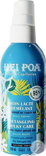 Hei Poa Soin Lacté Démêlant Nourrissant Monoï De Tahiti AO Cheveux Secs Et Abîmés Spray 150ml