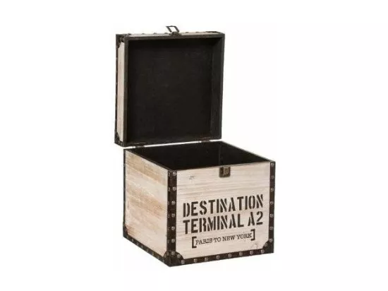 Set de 3 Malles de rangement en Bois déco Rétro factory